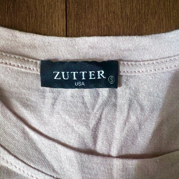 Zutter Day Drinker shirt light pink mauve tshirt size S - Picture 3 of 3